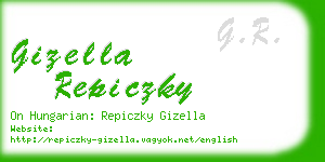 gizella repiczky business card